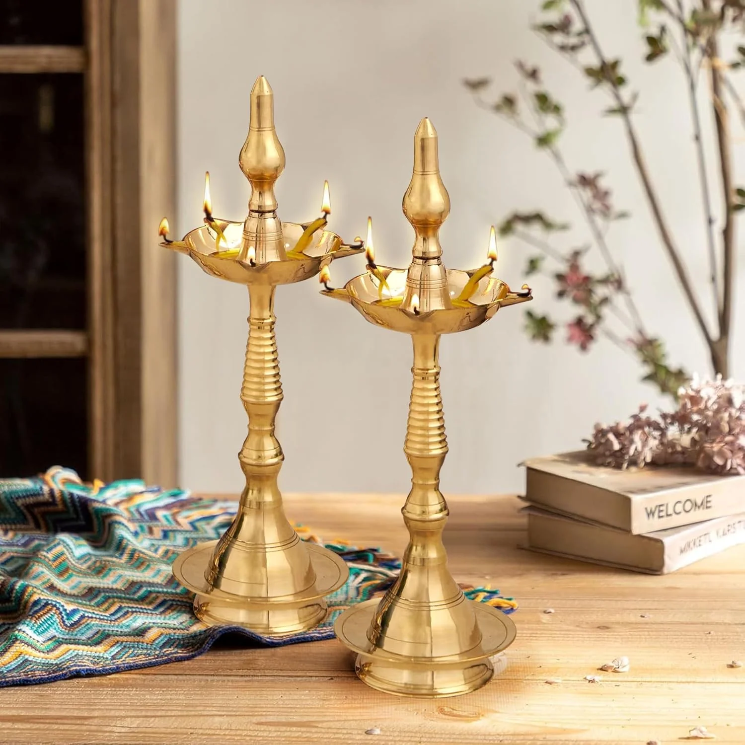 Brass Diya Set